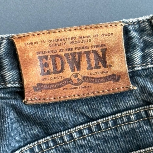 Vintage EDWIN London Slim Jeans | Size 29 x 34 | Dark Blue Japanese Denim - Picture 6 of 7